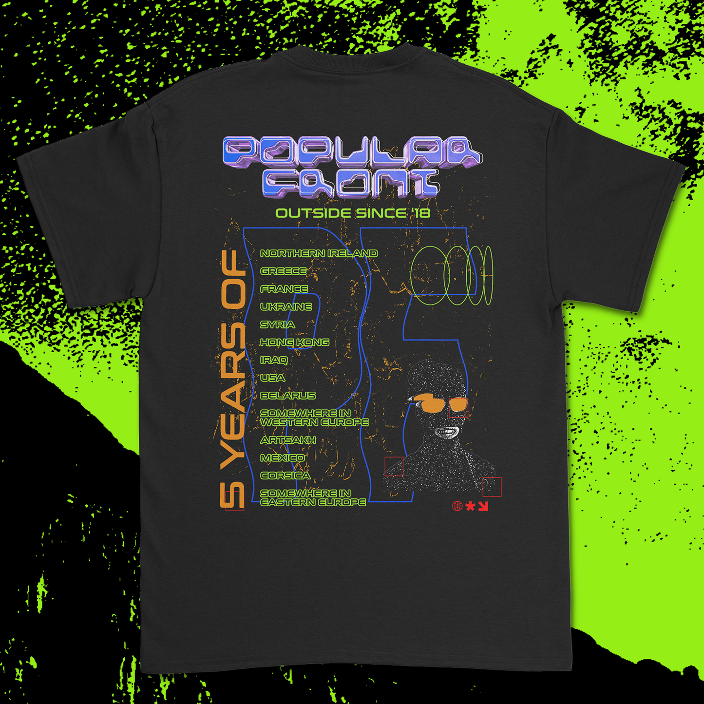 FIVE YEARS OUTSIDE T-SHIRT