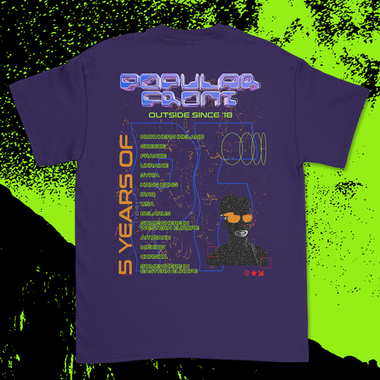 FIVE YEARS OUTSIDE T-SHIRT